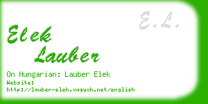 elek lauber business card